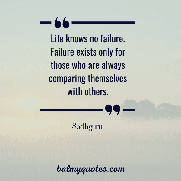 sadhuru quote on comparison