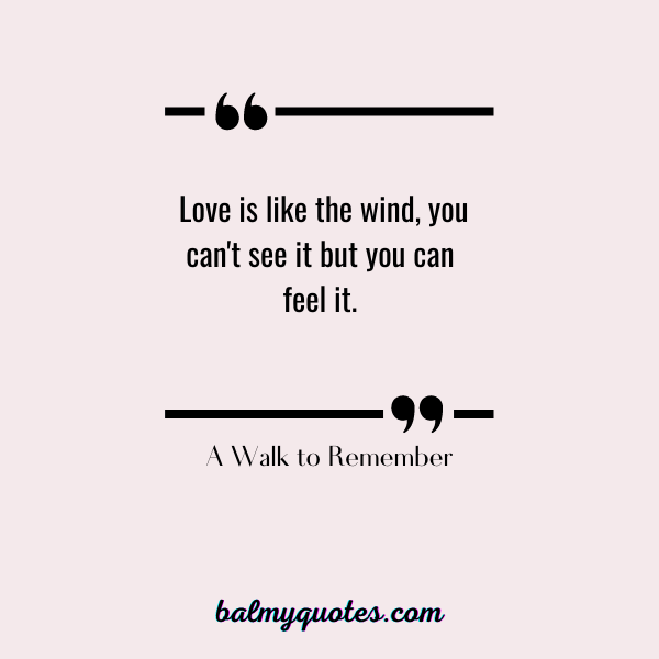 a walk to remember Love quote