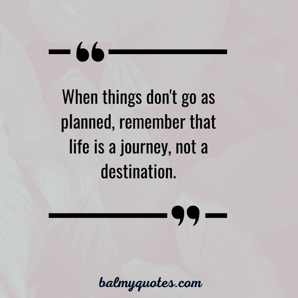 QUOTE ON WHEN THINGS DON'T GO AS PLANNED