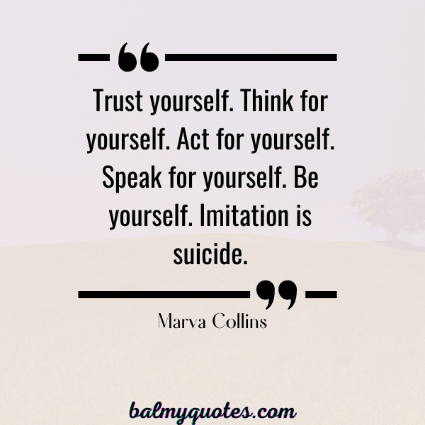 SELF DOUBT quotes - MARVA COLLINS
