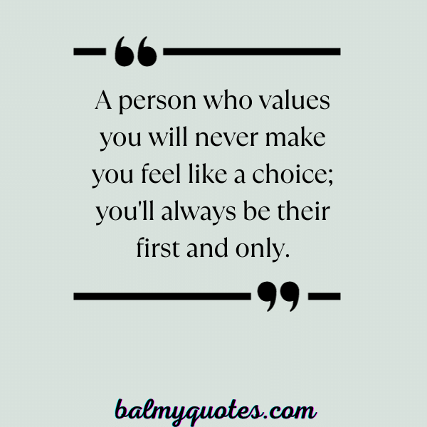 DON'T BE AN OPTION FOR ANYONE QUOTE