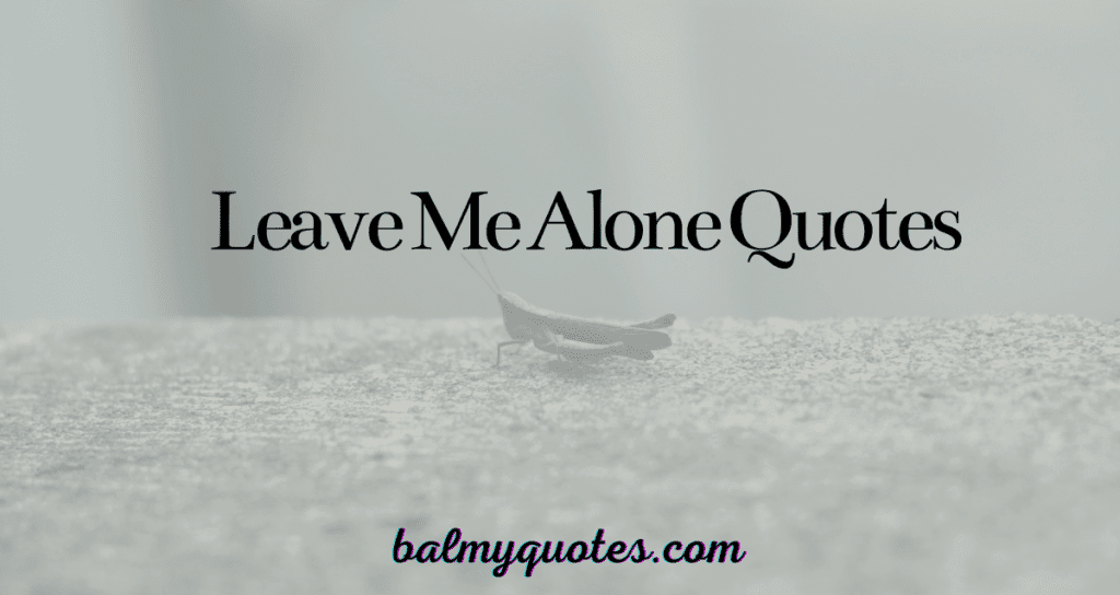 leave me alone quotes