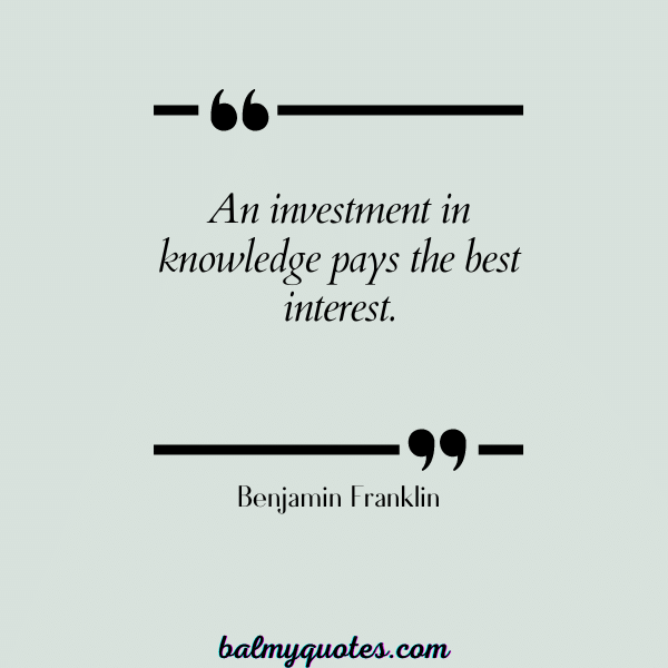 Benjamin Franklin -QUOTES THAT HI T HARD