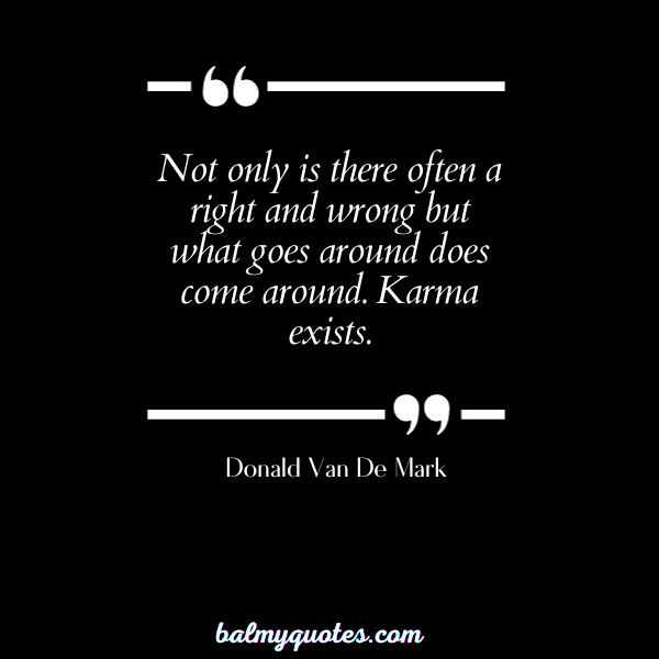 KARMA QUOTES - Donald Van De Mark