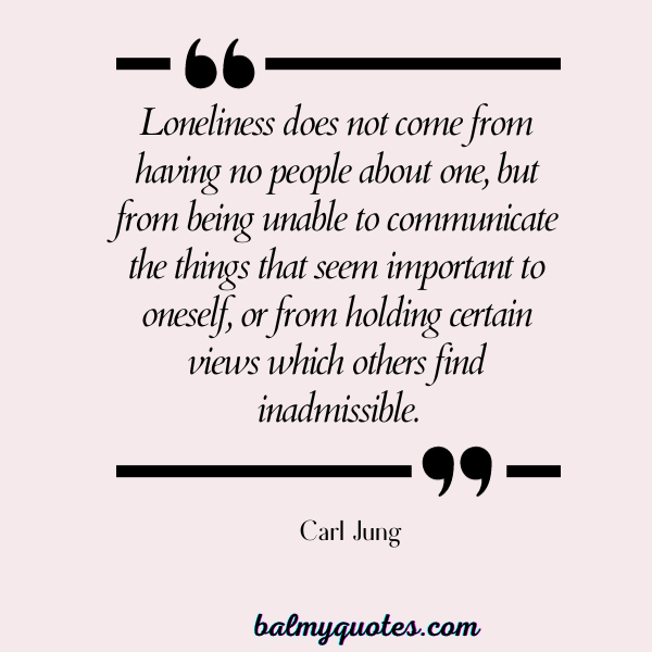 feeling lonely in relationship - carl jung