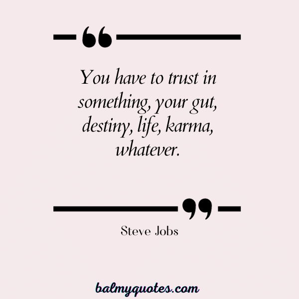 karma quotes - STEVE jobs