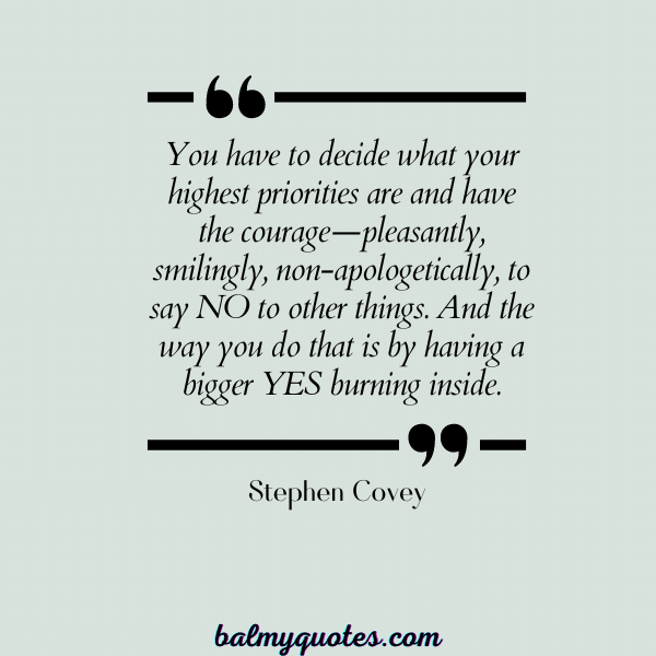 stephen covey- setting boundaries quotes