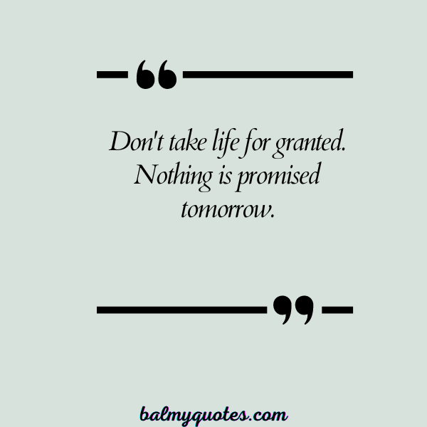 don't take life for granted quotes - 13
