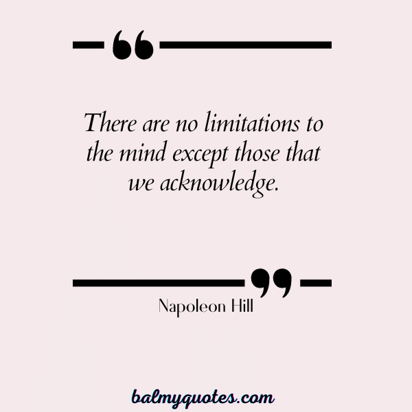quotes about pushing boundaries - Napoleon Hill