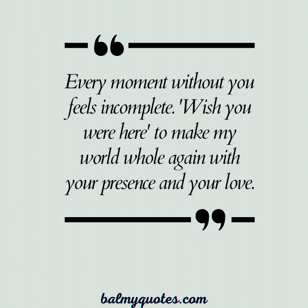 WISH YOU WERE HERE QUOTES 15