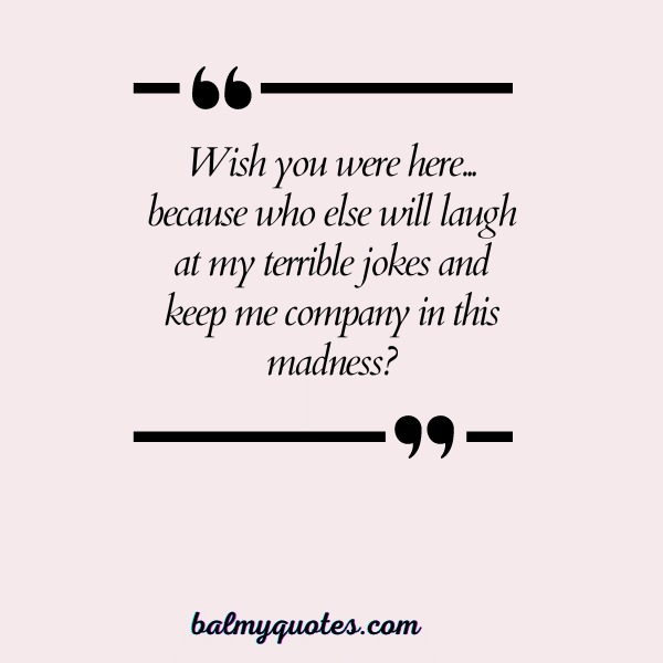 WISH YOU WERE HERE QUOTES 19