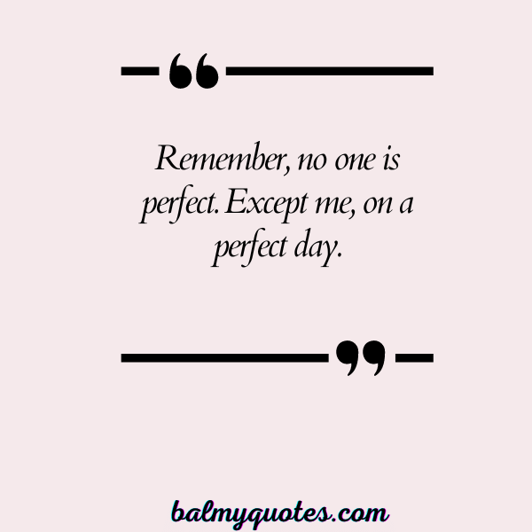 NO ONE IS PERFECT QUOTES - FUNNY