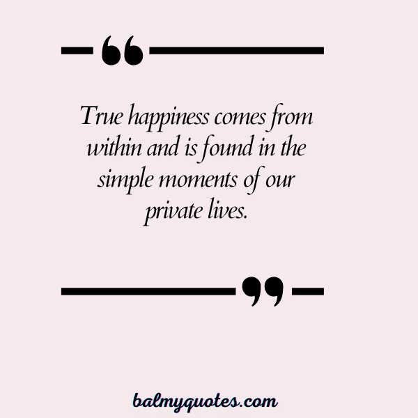 PRIVATE LIFE QUOTE 15