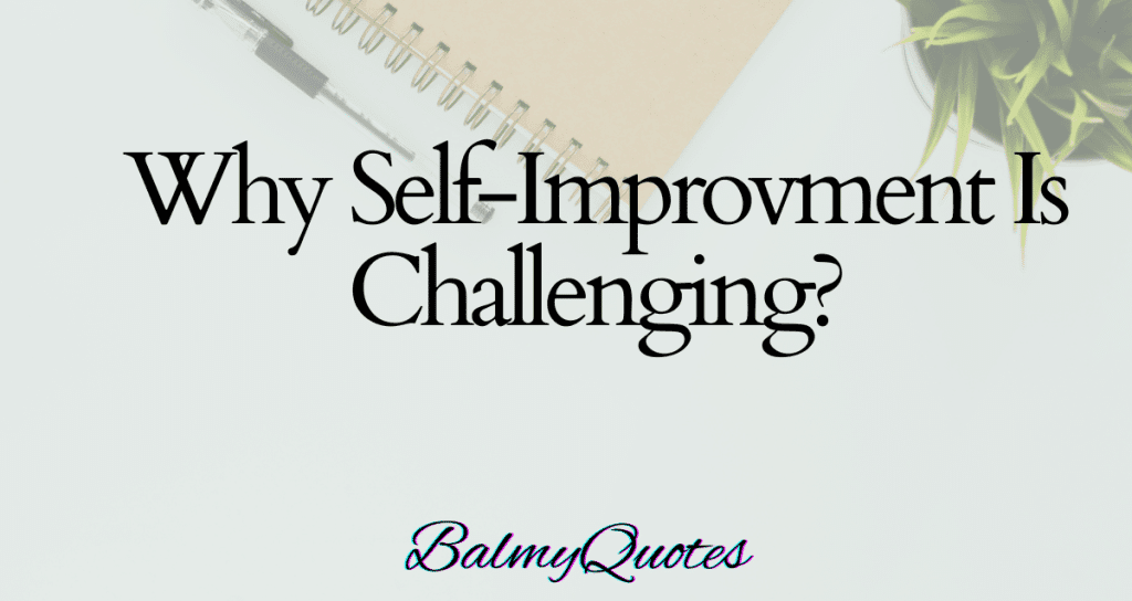 Why Self-Improvment Is Challenging