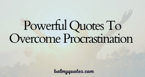 powerful quotes to stop procrastination