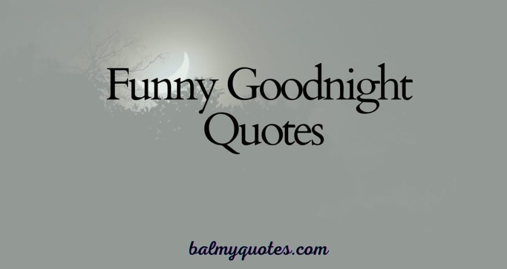 FUNNY GOODNIGHT QUOTES
